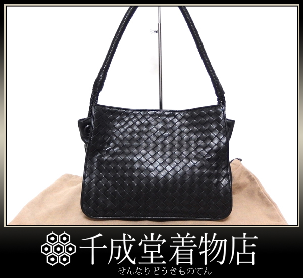 千成★ボッテガヴェネタ イントレ ワンハンドルトートバッグ 黒