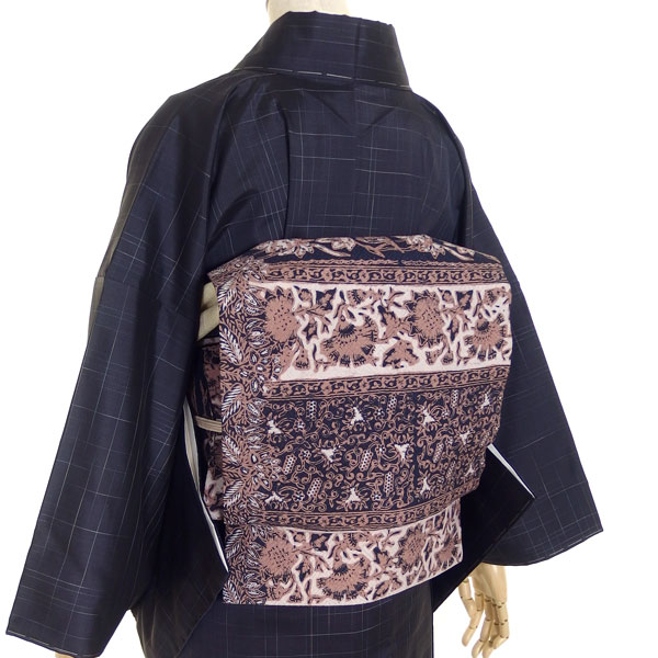 大島紬に合う帯 貴久樹バティック(ジャワ更紗)袋帯 | 千成堂着物店 