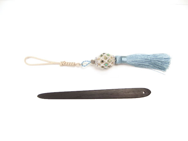 Sakuraco 濱守櫻子 作 帯飾り アフリカンターコイズ