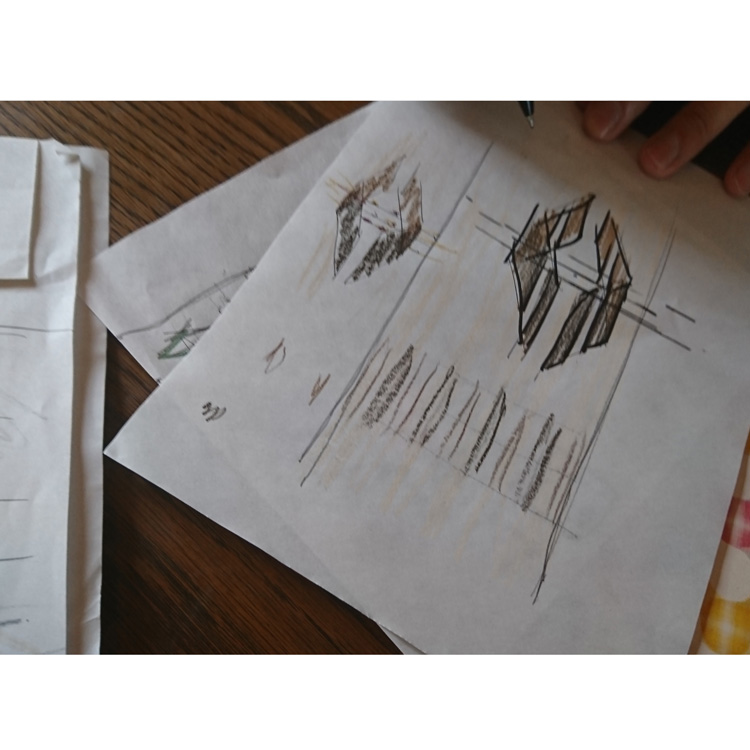 染織作家 大月俊幸さんとの打ち合わせ