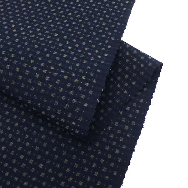 東郷織物　綿薩摩　藍の緯絣