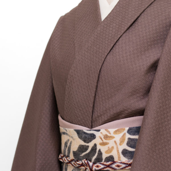 久米島紬 組織織の着尺のコーディネート