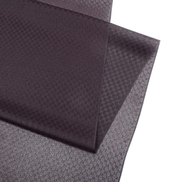 勝山さと子 「おぼろ市松」羽尺 千成堂着物店 別注 黒鳶色 透け感