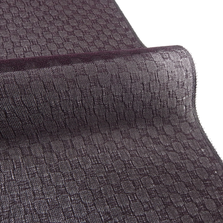 勝山さと子 「おぼろ市松」羽尺 千成堂着物店 別注 黒鳶色