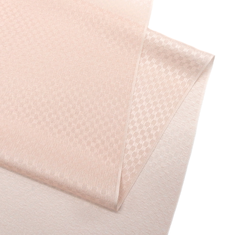 勝山さと子 「おぼろ市松」羽尺 千成堂着物店 別注 モーブピンク