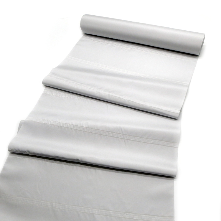 洛風林　しじら織のコート 銀鼠色の全体