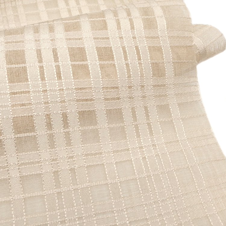 斉藤佳代子 生絹と練絹の夏帯「風 透る夏」のアップ