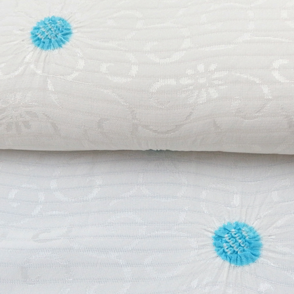 和小物さくら 紋絽 夏帯揚げ 白地に水色の絞り