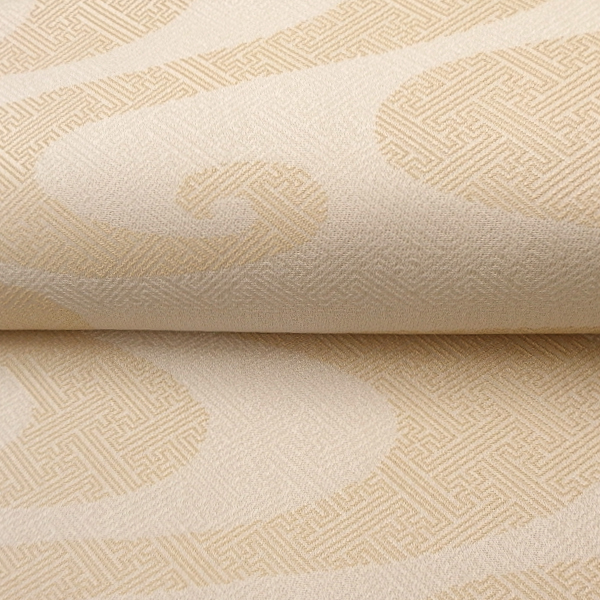 渡敬 帯揚げ 先染サヤ流水 白茶