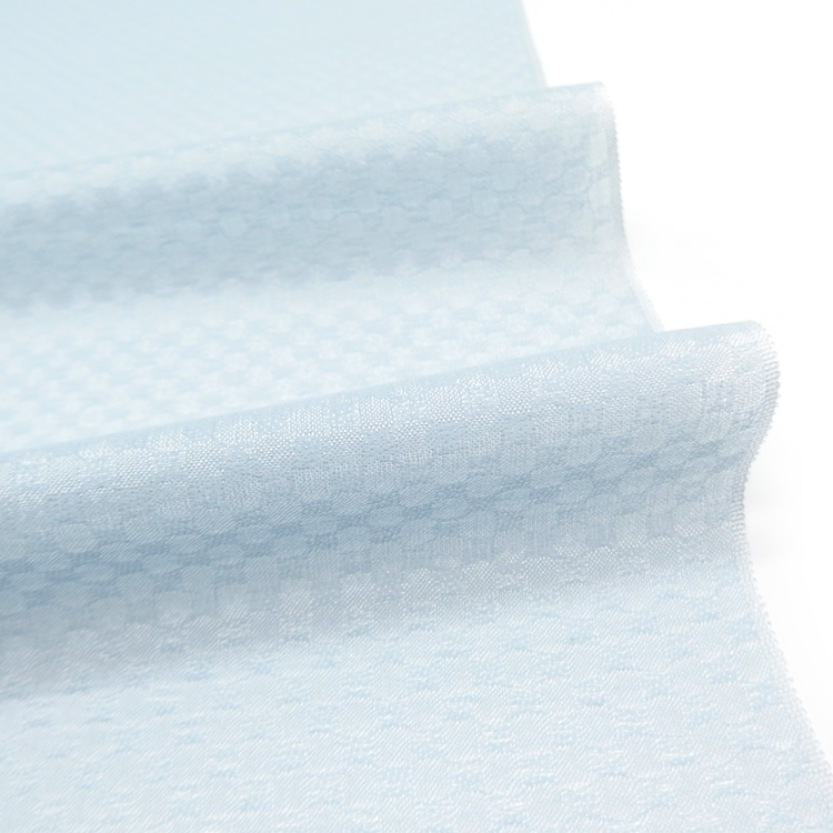 勝山さと子 「おぼろ市松」 羽尺 3シーズンコート ちりよけ 道中着に / ダスティブルー(ニュアンスのある水色系)