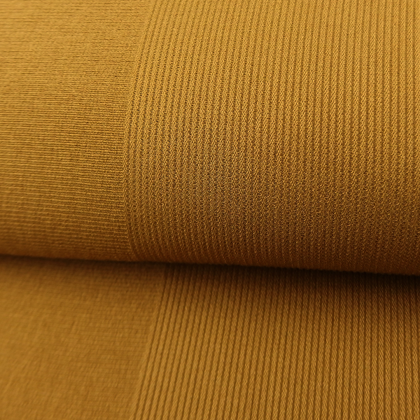 渡敬 帯揚げ 無地房付 桑茶 茶系の織分け