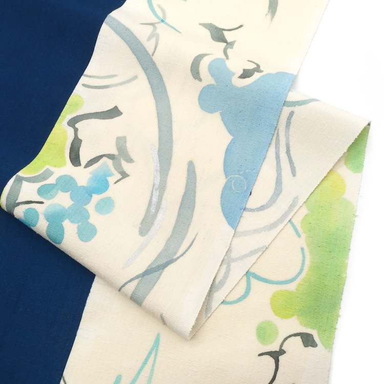 千成堂別注 佐藤碧さんの半幅帯＆角帯佐藤碧 「芳芬（ほうふん）」のアップ