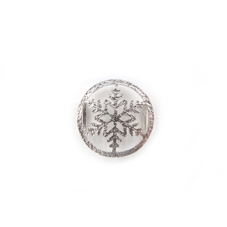 関口まゆみ（騎西屋）「雪結晶」 彫金の帯留め 銀