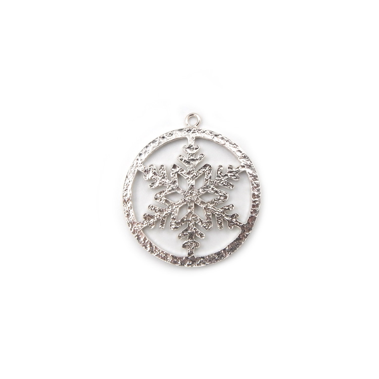 関口まゆみ（騎西屋）「雪結晶」 彫金の帯飾り 銀