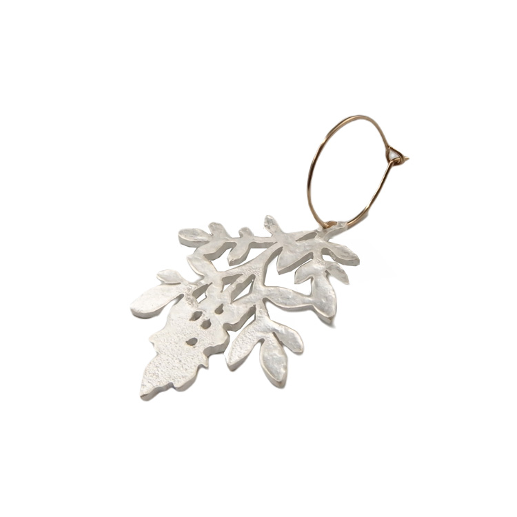 桑山明美(aei) ピアス 「小さな庭」 SV(シルバー) ×K10(ゴールド) 千成堂別注