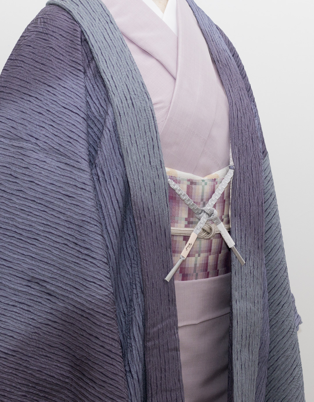 佐竹孝子さんの帯「牡丹」と羽織のコーディネート